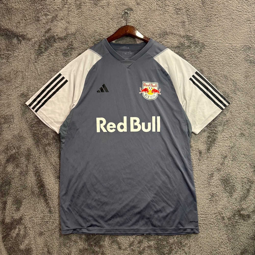 Adidas New York Red Bulls Grey Training Jersey XL Aeroready Soccer Shirt